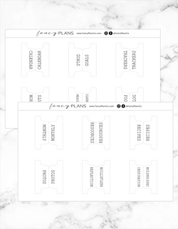 Fold Over Fitness Divider Tabs | TYPE FONT | LEGACY