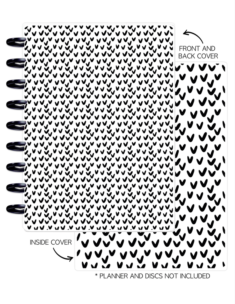 Cover Set of HEARTS SIMPLE LINES <Double Sided Print>