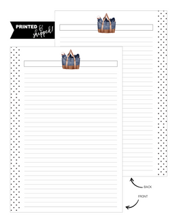 Gym Bag GET FIT Fill Paper Inserts <PRINTED AND SHIPPED>