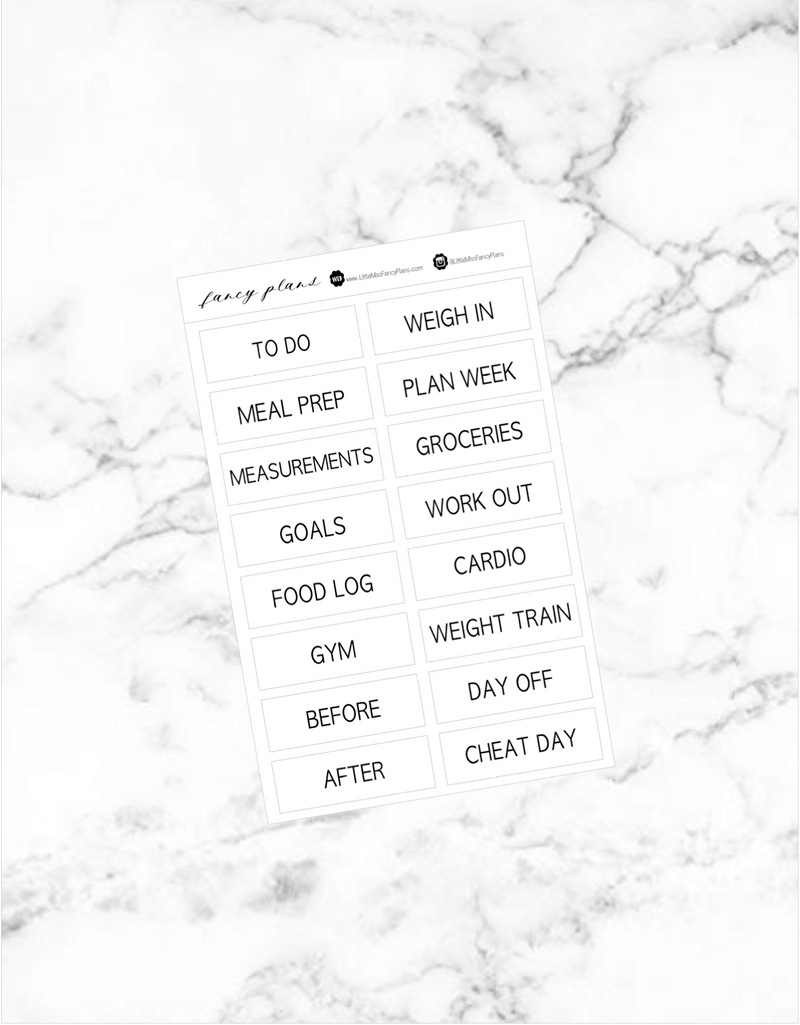 Wording FITNESS Labels