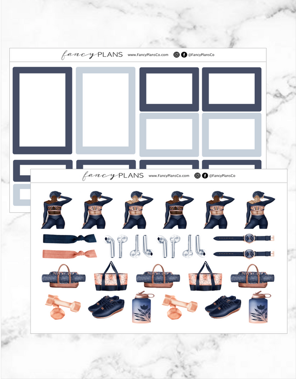 Get Fit NAVY BLUE | BOXES + ICONS