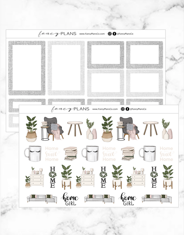 Home Sweet Home GRAY LINEN | BOXES + ICONS