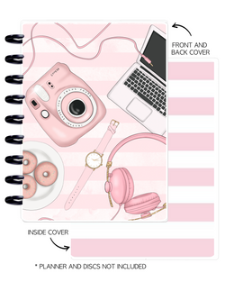 Cover Set of 2 PRETTY IN PINK Elecrtronics <Double Sided Print>