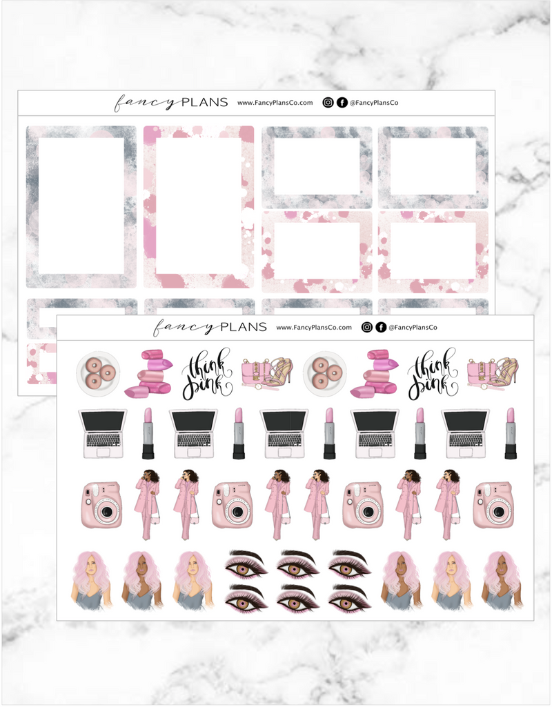 Pretty in Pink PATTERNED | BOXES + ICONS