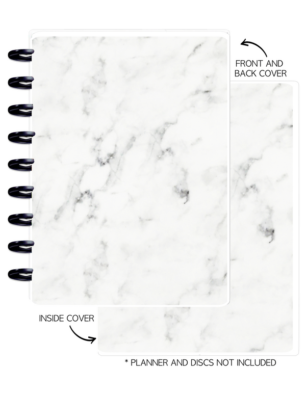 Cover Set of 2 MARBLE DREAMS Black and White <Double Sided Print>