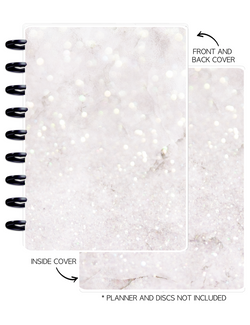 Cover Set of 2 MARBLE DREAMS Glitter <Double Sided Print>