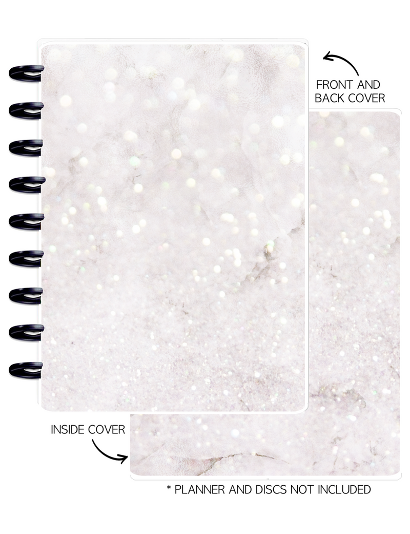 Cover Set of 2 MARBLE DREAMS Glitter <Double Sided Print>