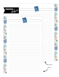 Planner Denim Dreams Fill Paper <PRINTED AND SHIPPED>