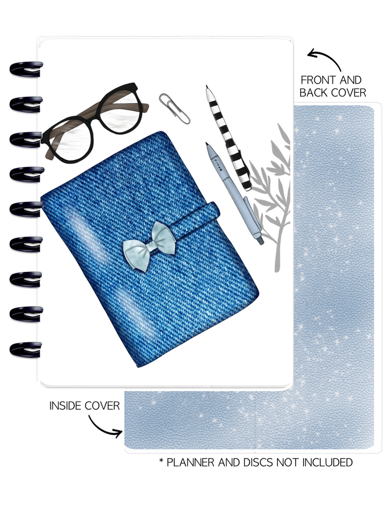 Cover Set of 2 DENIM DREAMS Planner <Double Sided Print>