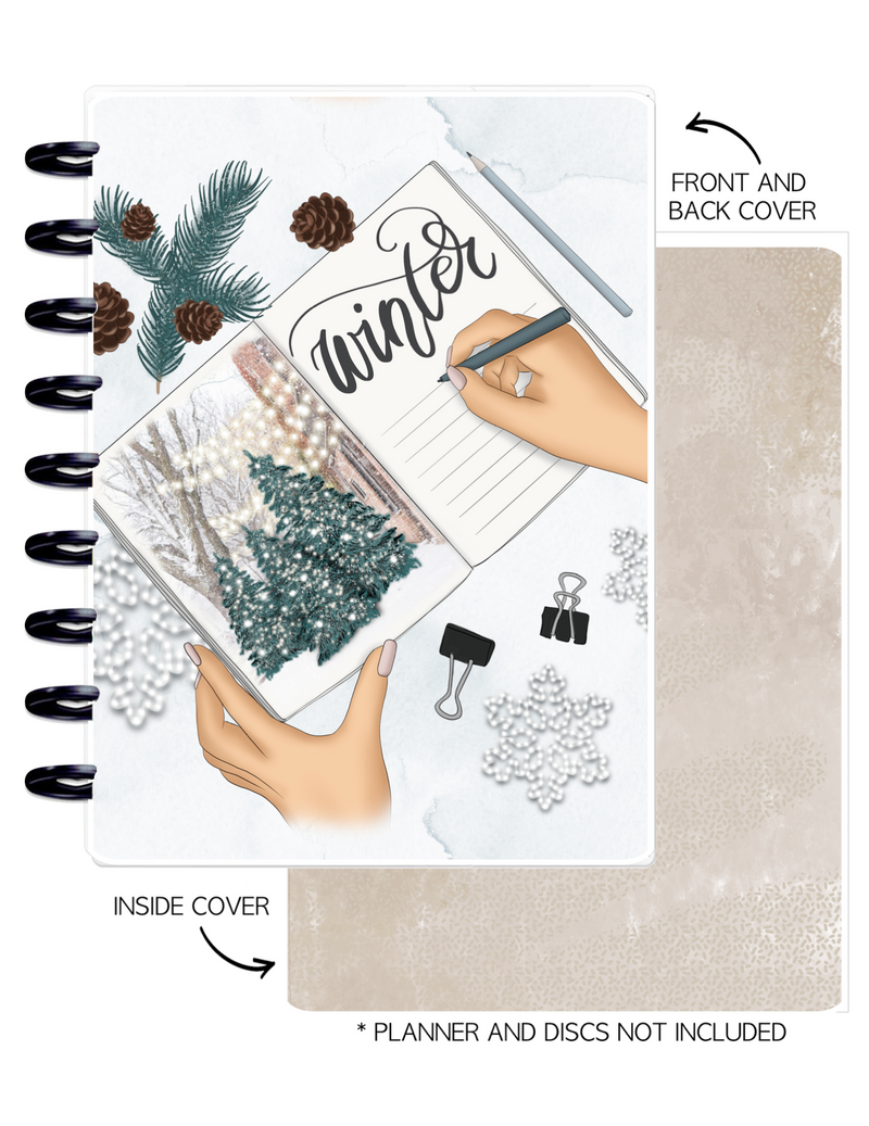 Cover Set of 2 WINTER VIBES Journal <Double Sided Print>