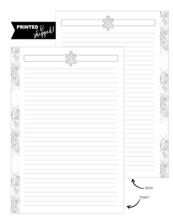 Snow Flake WINTER VIBES Fill Paper <PRINTED AND SHIPPED>