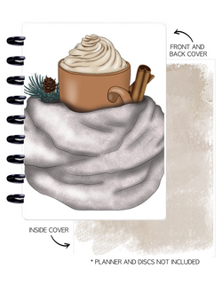 Cover Set of 2 WINTER VIBES Hot Chocolate <Double Sided Print>