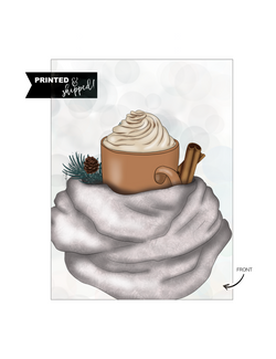 Printed Vellum WINTER VIBES Hot Chocolate  <PRINTED AND SHIPPED>