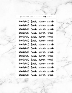 Meal Stickers | Script Wording