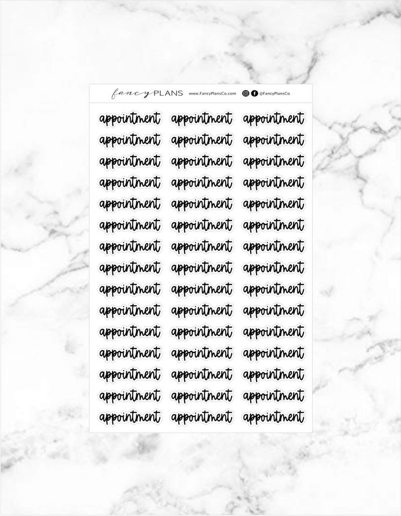 Appointment  | Script Wording