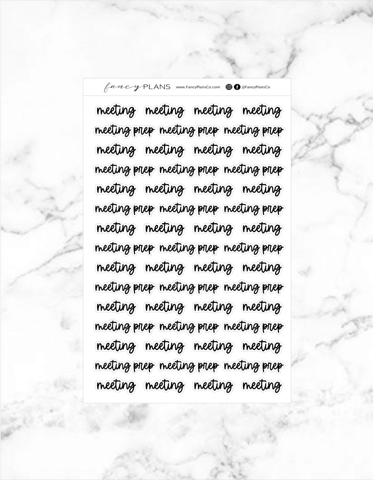 Meeting | Script Wording – Fancy Plans Co