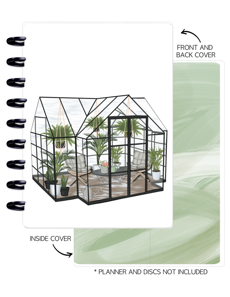 Cover Set of 2 PLANT LIFE Green House <Double Sided Print>