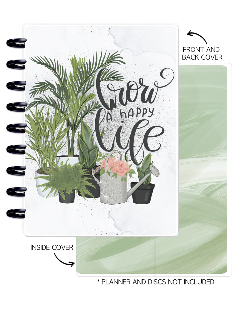Cover Set of 2 PLANT LIFE Grow a Happy Life <Double Sided Print>