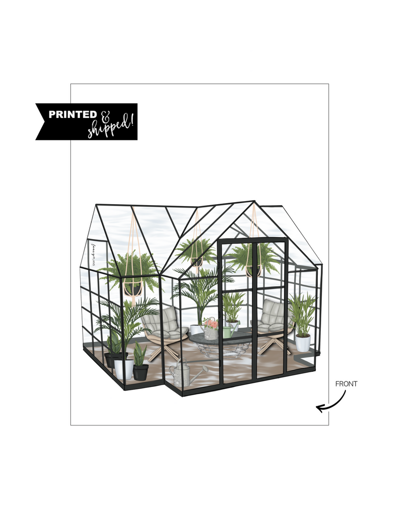 Printed Vellum PLANT LIFE Green House <PRINTED AND SHIPPED>