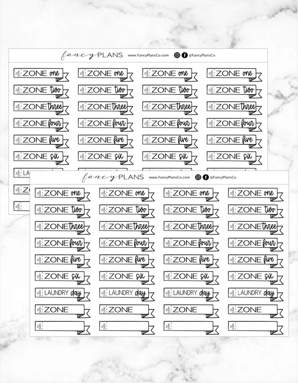 Zone Cleaning Header Stickers <Scribbles> <Headers>