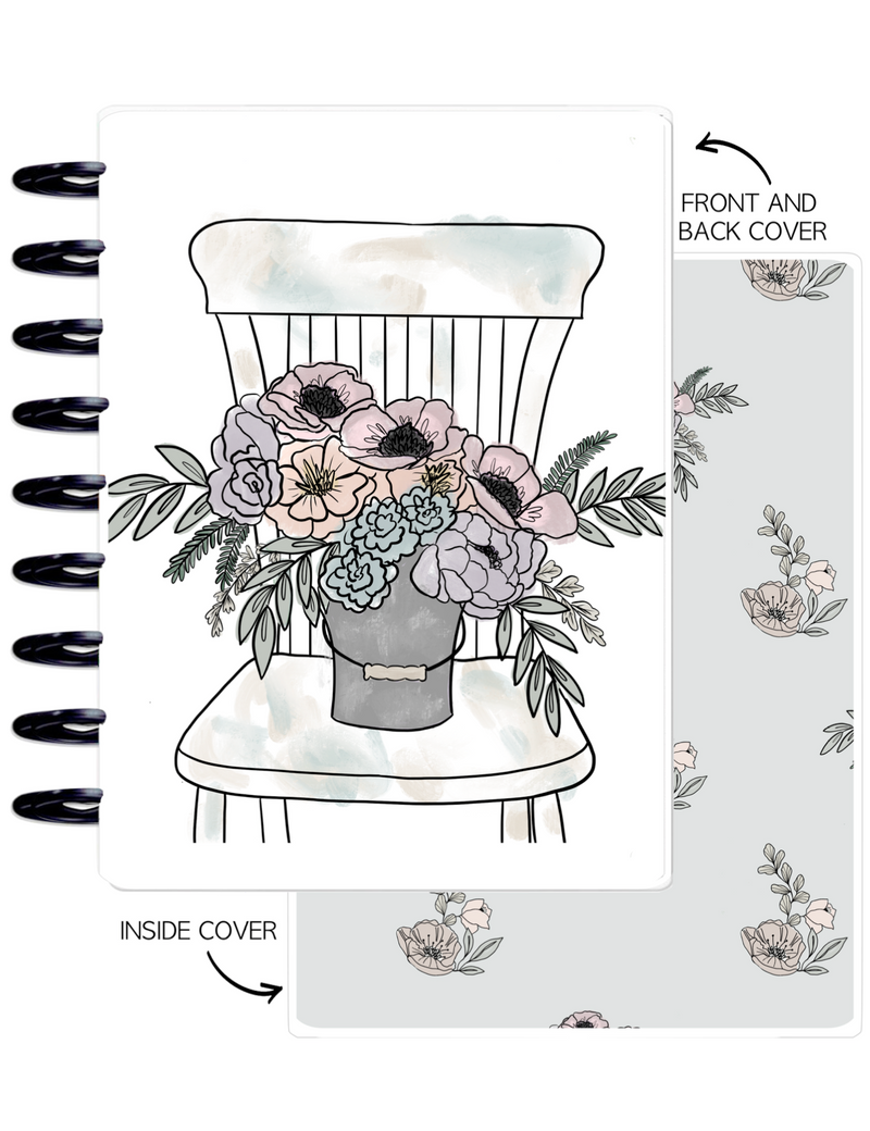 Cover Set of 2 FP X AMXO Floral Chair <Double Sided Print>
