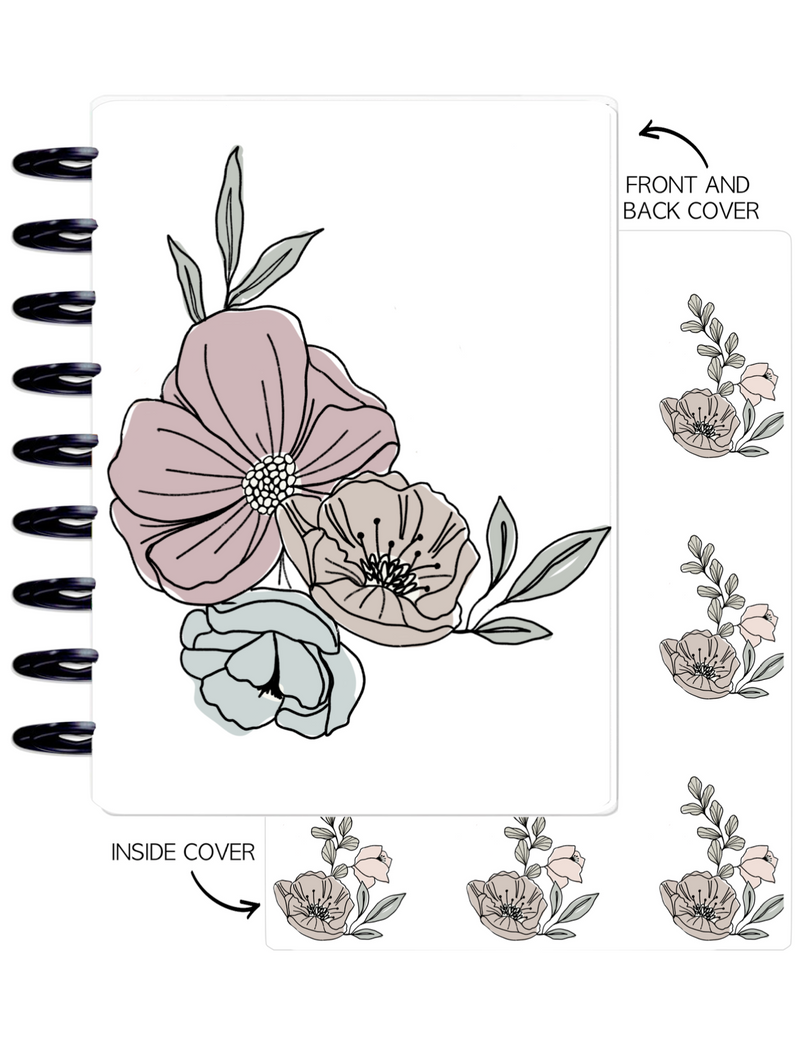 Cover Set of 2 FP X AMXO Large Floral <Double Sided Print>