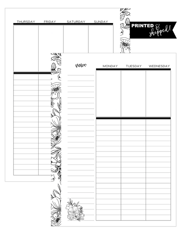 Vertical Lined Planner Inserts | FP X AMXO