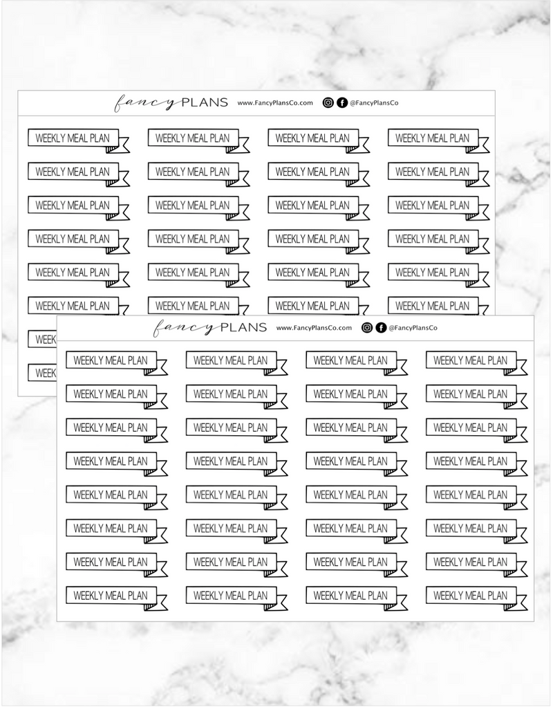 Weekly Meal Plan Scribbles