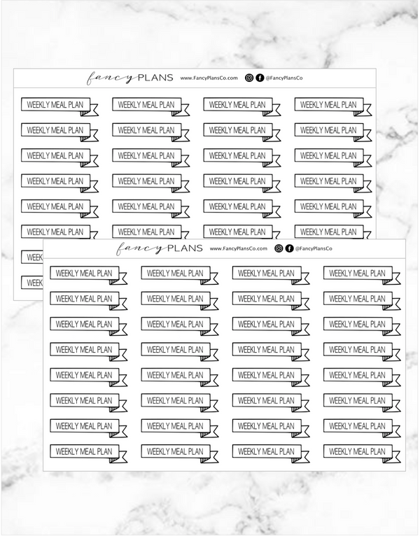 Weekly Meal Plan | Scribble Headers