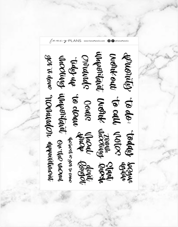 Handlettered Wording Stickers | FP X AMXO