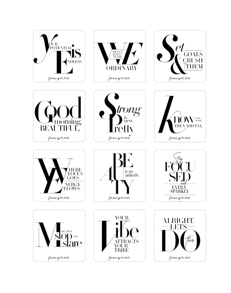 2 x 2 Inspiration Cards | CLASSY QUOTES  #1