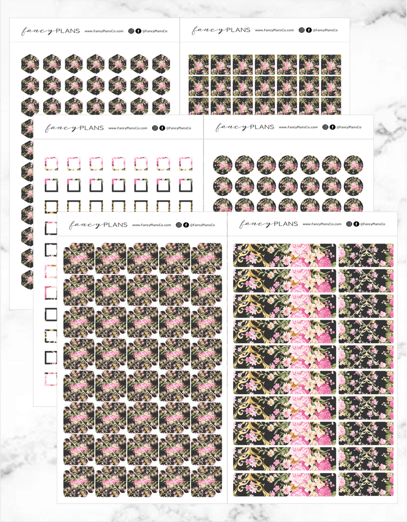 Floral Functional Coding Stickers