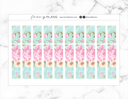 Washi Strip Stickers | TEAL FLORAL