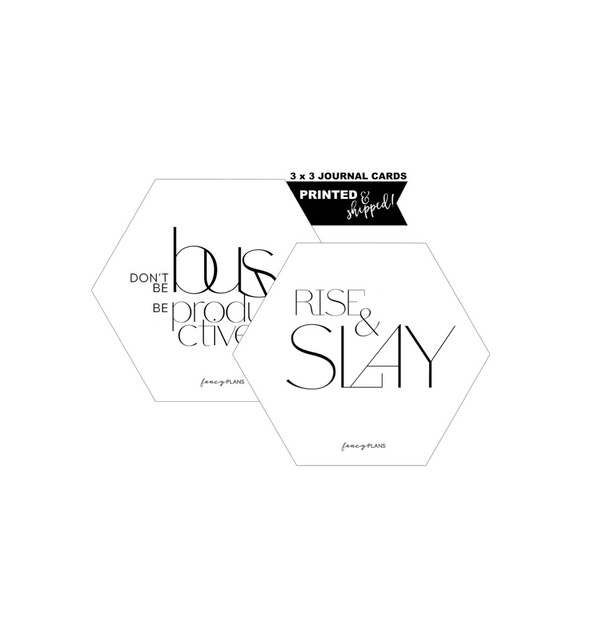 3 x 3 Inspiration Cards | HEXAGON CLASSY QUOTES  #2