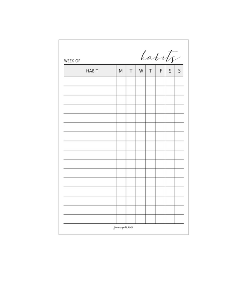 4 x 6 Notepad | Habit Tracker