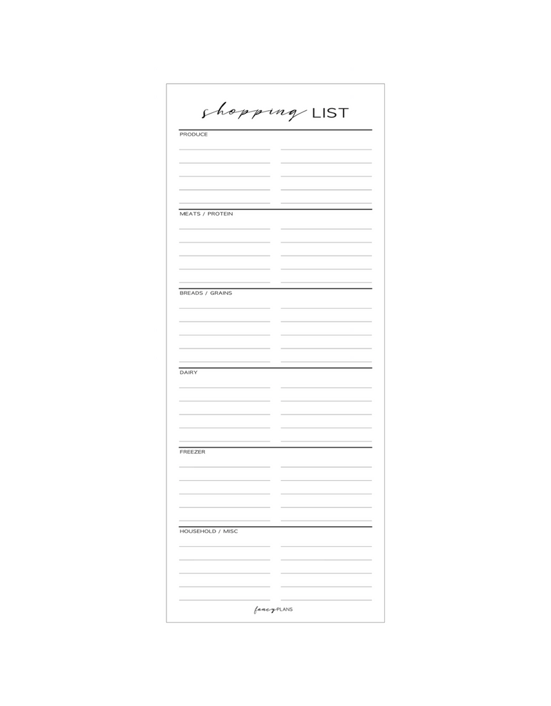 3 x 8  Notepad | Shopping List Breakdown