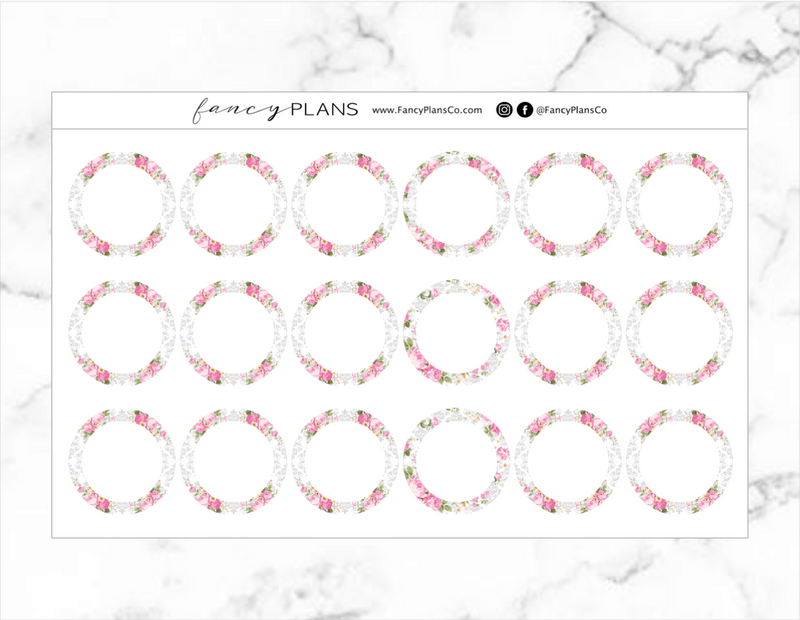 Pink and Grey Floral | Functional Circles
