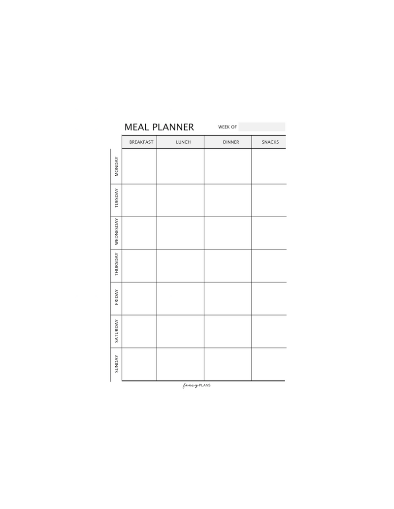 4 x 6 Notepad |  Menu Plan