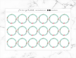 Teal Floral | Functional Circles