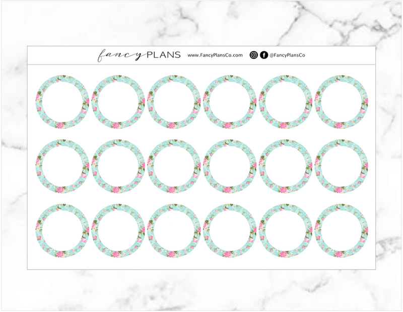Teal Floral | Functional Circles