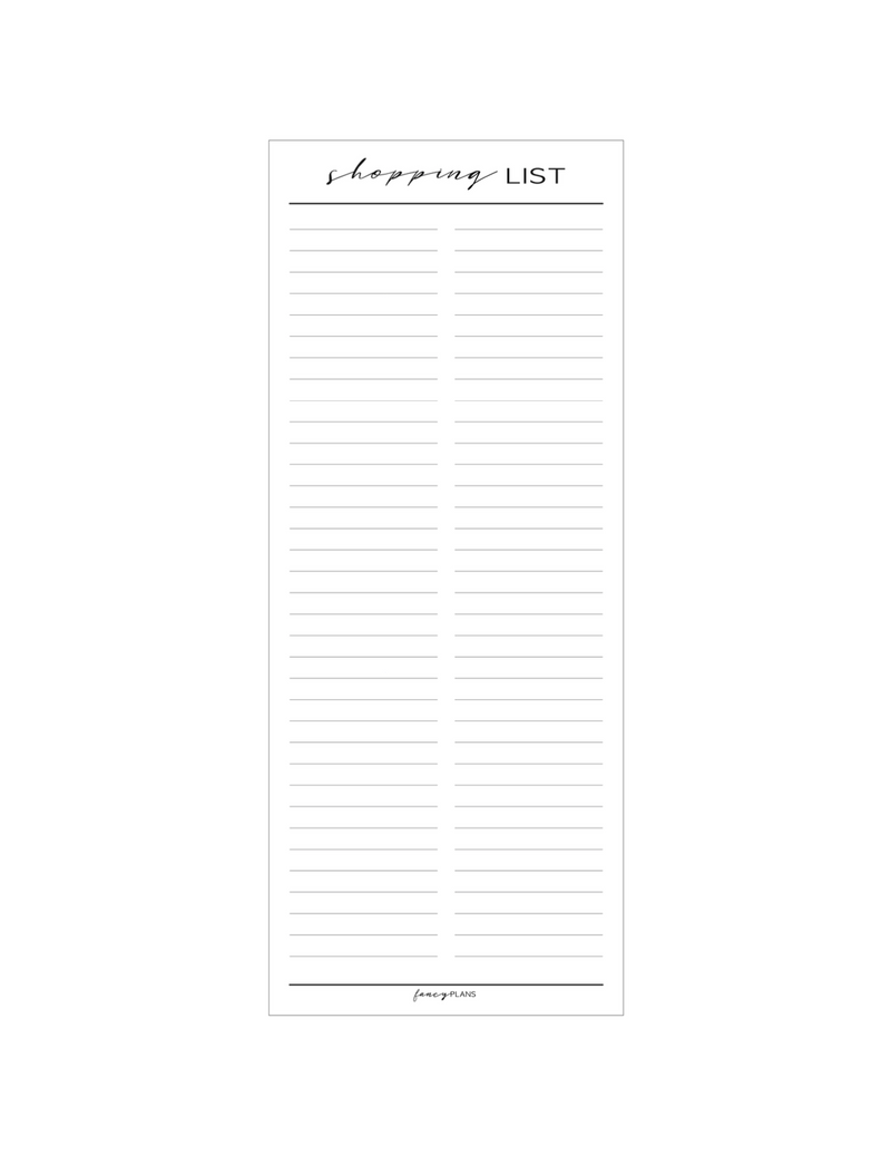 3 x 8  Notepad | Shopping List
