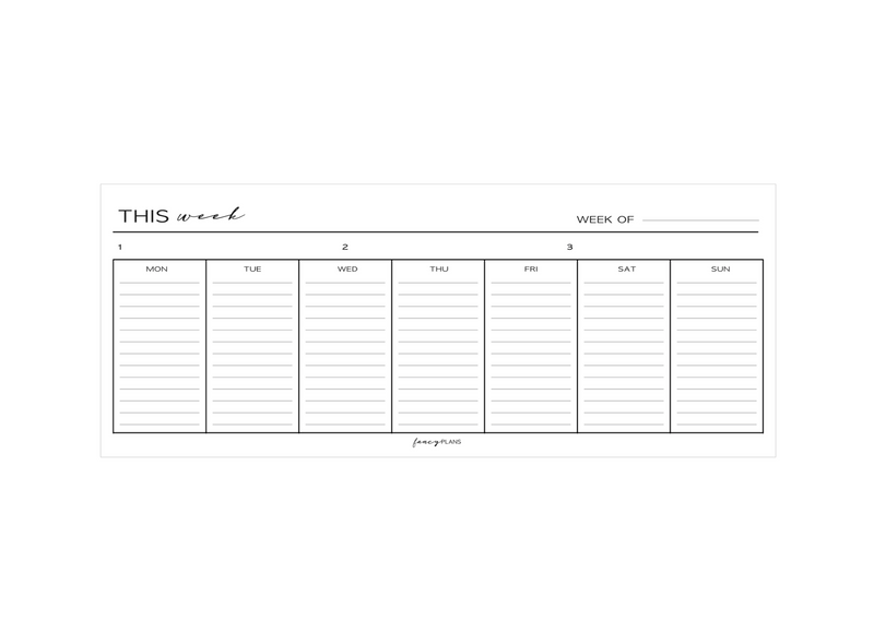 3 x 8  Notepad | This Week