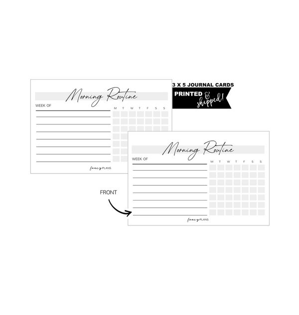 3 x 5 Morning Routine Journal Task Cards