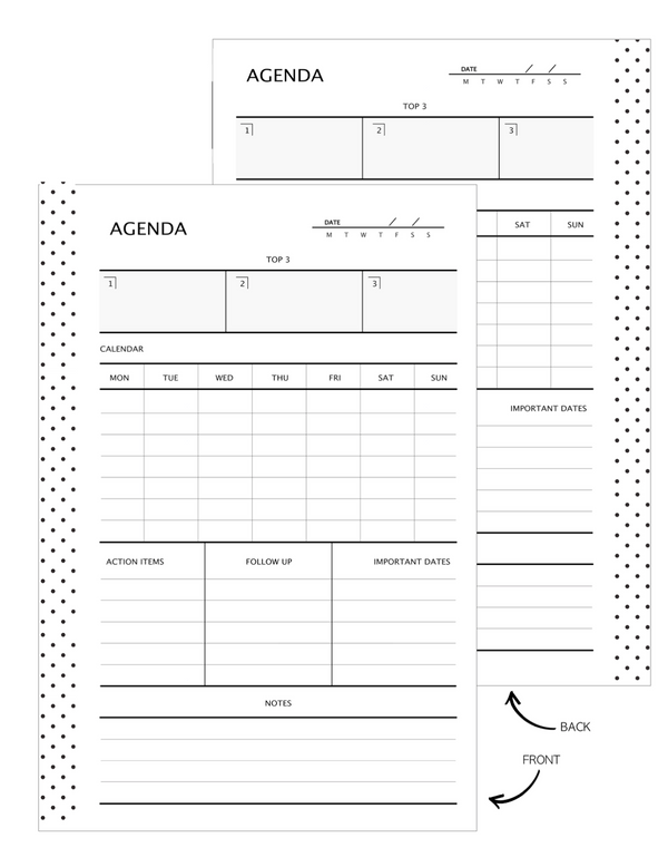 Classic HP Agenda Fill Paper Inserts <PRINTABLE PDF>