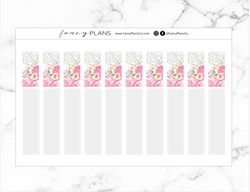 Washi Strip Stickers | PINK & GRAY FLORAL