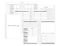 Monthly Tasks Layout Planner Inserts [ONE MONTH] MONDAY START <Un-Dated PRINTED AND SHIPPED>