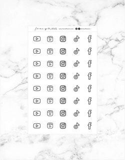 Social Sampler  | Lined Icons