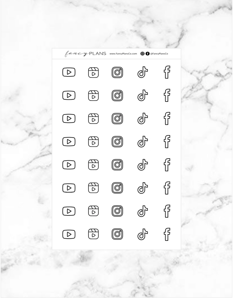Social Sampler  | Lined Icons
