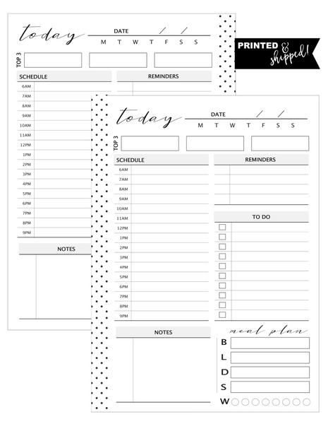 Daily Layout Planner Inserts MONDAY START [FULL YEAR] – Fancy Plans Co