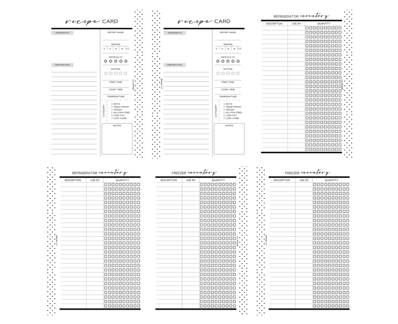 Monthly Meal Planner | ONE MONTH  <PRINTED AND SHIPPED>